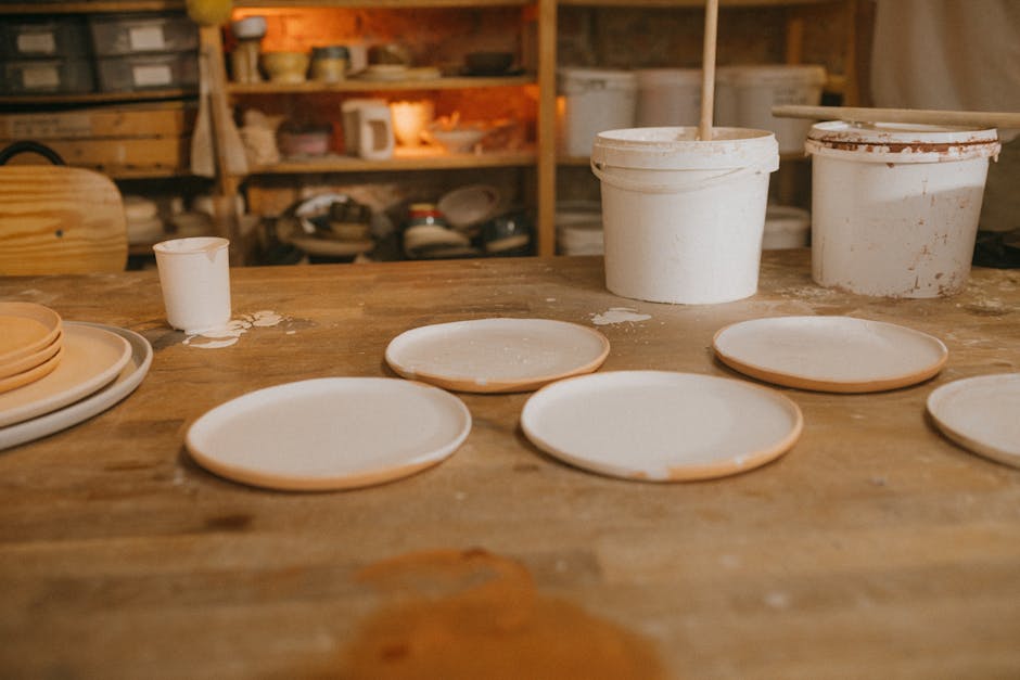 What materials are used for pottery making?